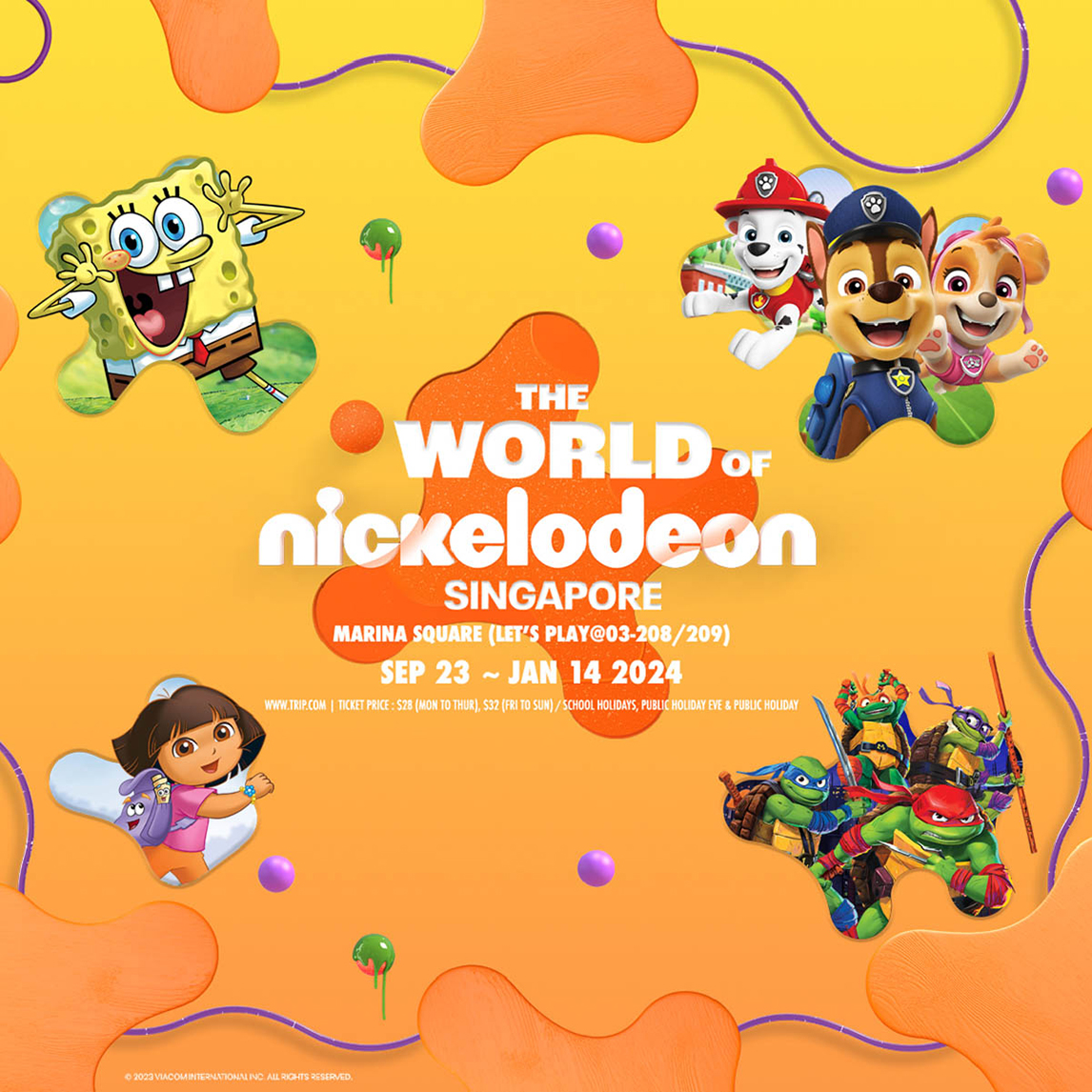 The World of Nickelodeon at Marina Square from 23 Sep 2023 to 14